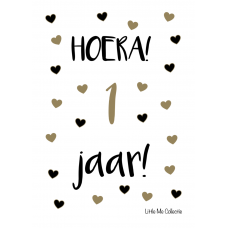 Wenskaart Hoera 1 jaar! B&G